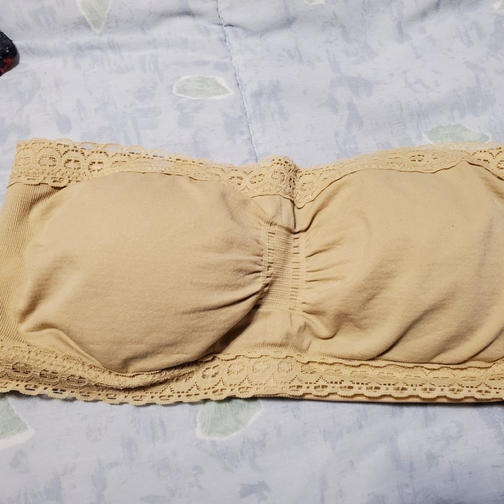 Maurice's strapless beige bra